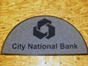 Custom Made ToughTop Logo Mat City  National  Bank  of  Los  Angeles  California