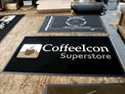 Custom Made ToughTop Logo Mat Coffee Icon Superstore of Tomball Texas