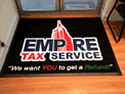 Custom Made ToughTop Logo Mat Empire Tax Service of Davie Florida