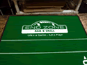 Custom Made ToughTop Logo Mat End Zone Bar and Grill of Plano Texas 04
