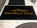 Custom Made ToughTop Logo Mat Foothills Title Services of Maryville Tennessee