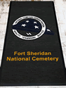 Custom Made ToughTop Logo Mat Fort Sheridan National Cemetery of Lake County Illinois