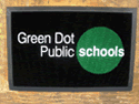 Custom Made ToughTop Logo Mat Green Dot Public Schools of Los Angeles California