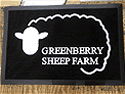 Custom Made ToughTop Logo Mat Greenberry Sheep Farm of Clarksville Maryland