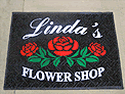 Custom Made ToughTop Logo Mat Lindas Flower Shop of Millburn New Jersey