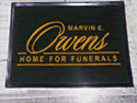 Custom Made ToughTop Logo Mat Marvin Owens Funeral Home of Brodhead Kentucky