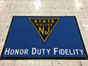 Custom Made ToughTop Logo Mat NJ State Police of Vineland New Jersey