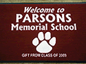 Custom Made ToughTop Logo Mat Parsons Memorial Elementary School of Harrison New York