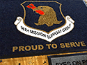 Custom Made ToughTop Logo Mat US Air Force 96th Mission Support Unit of Scott Air Force Base Illinois