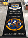 Custom Made ToughTop Logo Mat US Air Force Air Mobility Command Passenger Terminal of Ramstein AFB Germany 01
