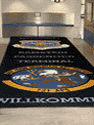 Custom Made ToughTop Logo Mat US Air Force Air Mobility Command Passenger Terminal of Ramstein AFB Germany 04