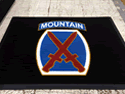 Custom Made ToughTop Logo Mat US Army 10th Mountain Division of Fort Drum New York