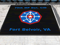Custom Made ToughTop Logo Mat US Army 75th Military Police Detachment of Fort Belvoir Virginia