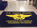 Custom Made ToughTop Logo Mat US Coast Guard Underwater Egress Training Division of Elizabeth City North Carolina