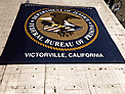 Custom Made ToughTop Logo Mat US Department of Justice Federal Bureau of Prisons FCI Victorville of Victorville California