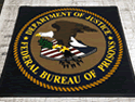 Custom Made ToughTop Logo Mat US Department of Justice Federal Bureau of Prisons US Penitentiary Lee of Pennington Gap Virginia