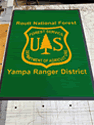 Custom Made ToughTop Logo Mat US Forest Service of Yampa Colorado 01