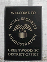 Custom Made ToughTop Logo Mat US Social Security Administration of Greenwood South Carolina