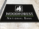 Custom Made ToughTop Logo Mat Woodforest National Bank of Conroe Texas