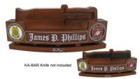 Custom Made Mahogany Logo Desk Name Plates Logo Mat Central