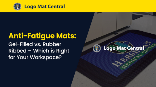 Comparison of gel-filled and rubber-ribbed anti-fatigue mats in office and industrial workspaces, highlighting comfort, durability, safety, and best-use environments.