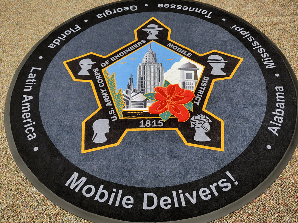 Army Engineer Rug High Definition Nylon Indoor Logo Rug – Logo Mat Central