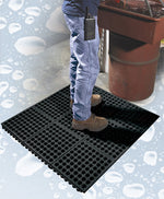 WorkSafe Industrial Grease Proof Work Safety Mats - WorkSafe SD - Grease Resistant - Black - Grit Tuff